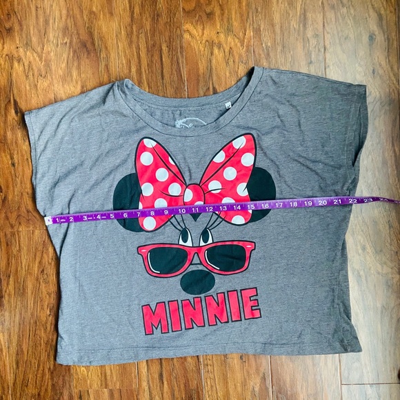 Gray Minnie Mouse slouchy crop top - Picture 3 of 5